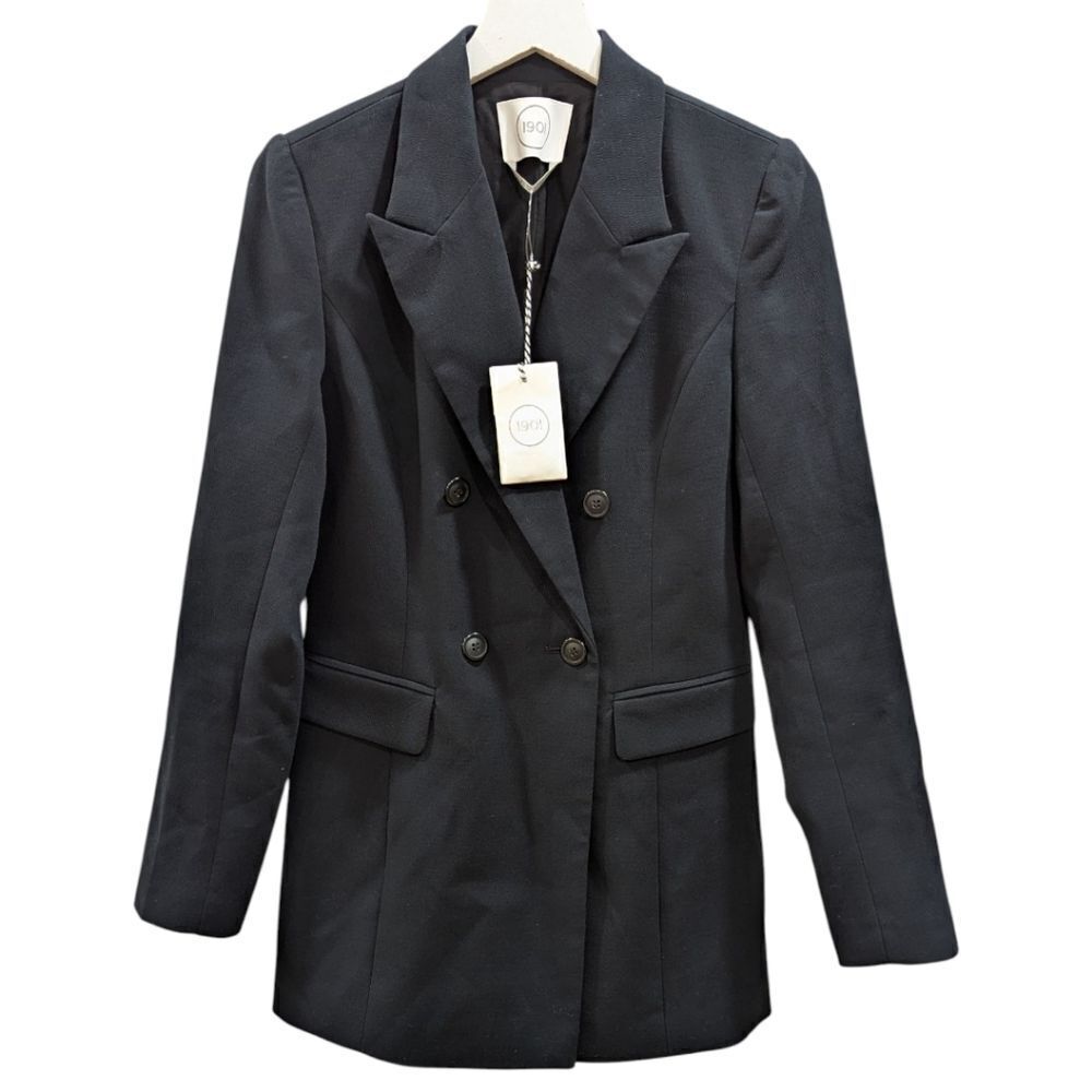 1901 Women's 4 Black Double Breasted Blazer NWT